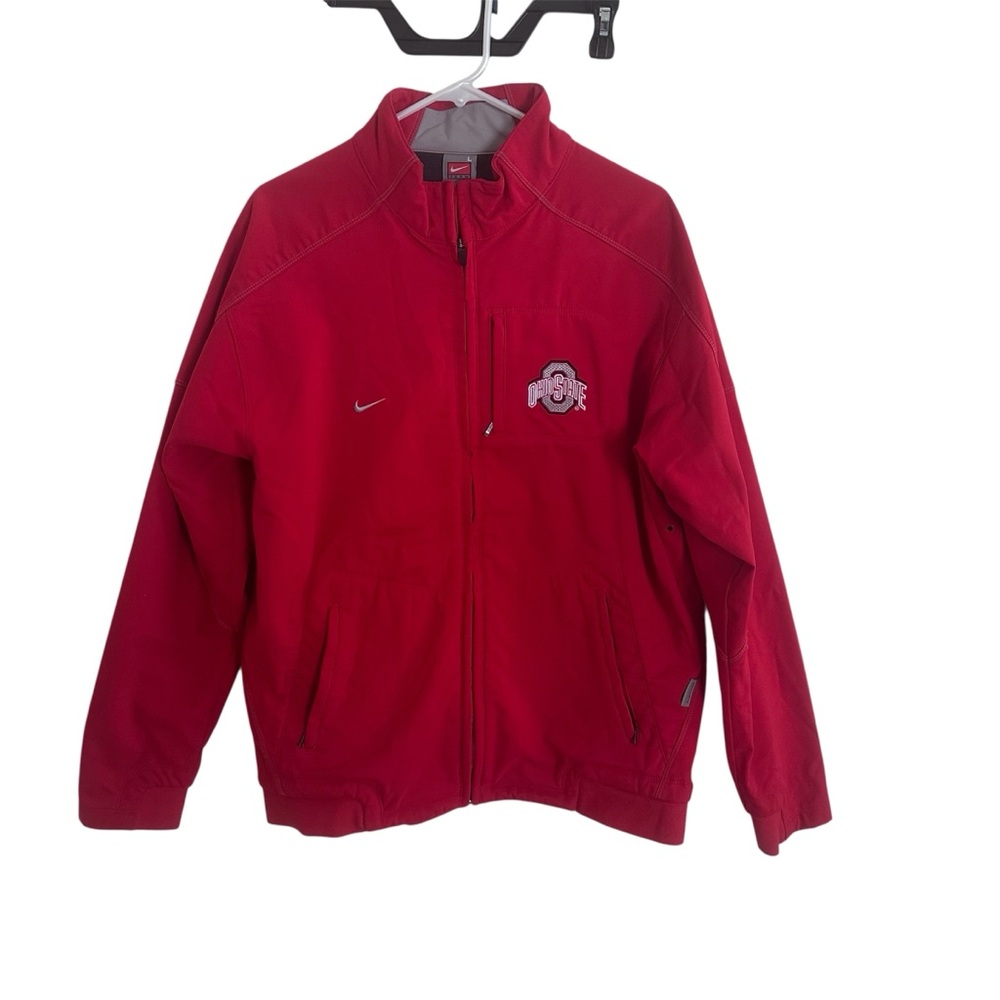 Vintage Nike Team Ohio State Buckeyes Red Fleece-Lined Jacket - Men's Size Large